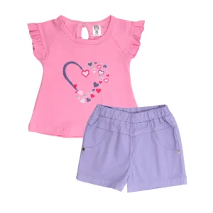 CONJUNTO SHORT BEBE NIÑA 50013 FOR BABY