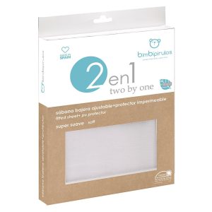 Sabana bajera  cuna ajustable impermeable 2 en 1 – tencel  Basics