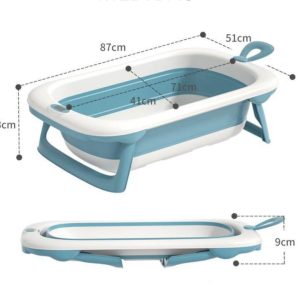 BAÑERA PLEGABLE CON TERMOMETRO Y SOPORTE