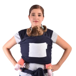 Rebozo Fular Semielástico Changuitos Azul Marino